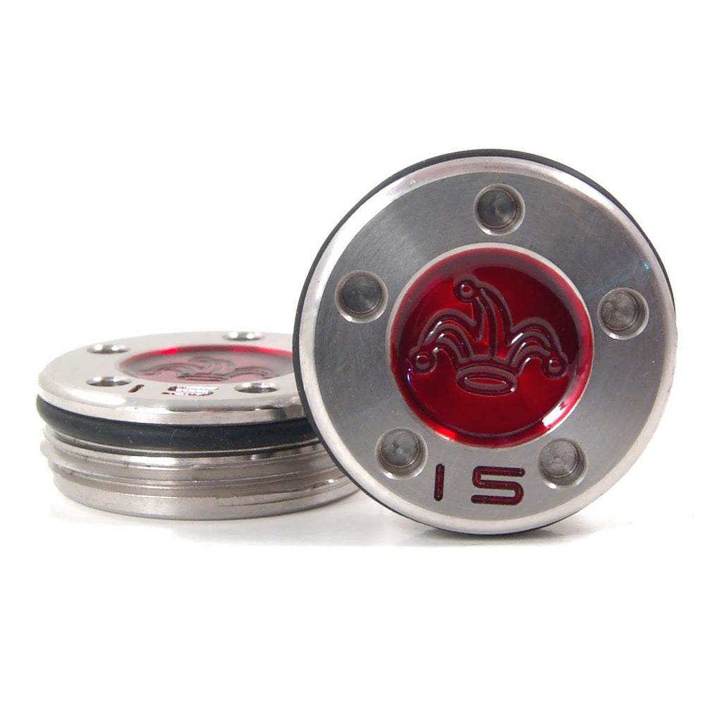 Custom Red Jester Crown Scotty Cameron Putter Weights | 19th Hole Custom Shop