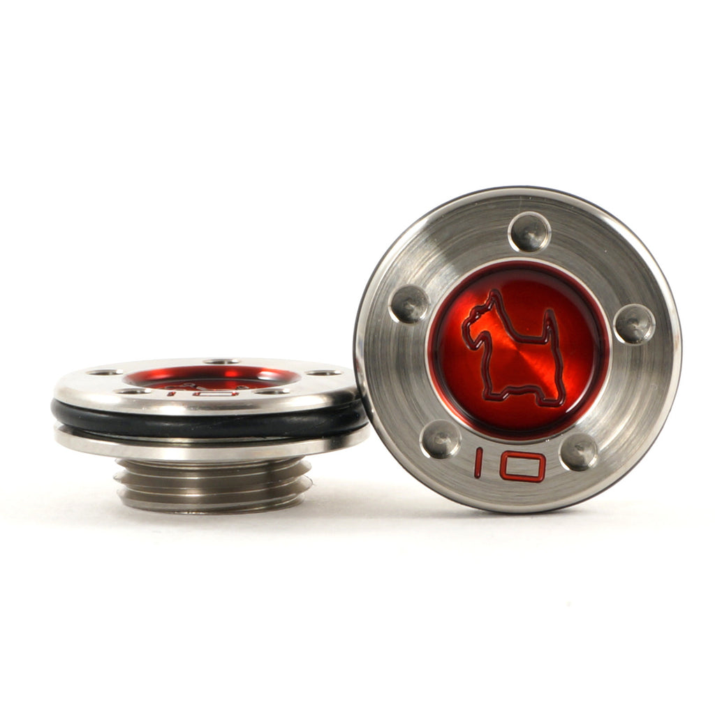 Red Scottie Dog Scotty Cameron Fastback Squareback Putter Weights | 19th Hole Custom Shop