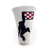 White Dancing Monkey Scotty Cameron Blade & Mid Mallet Putter Head cover | 19th Hole Custom Shop