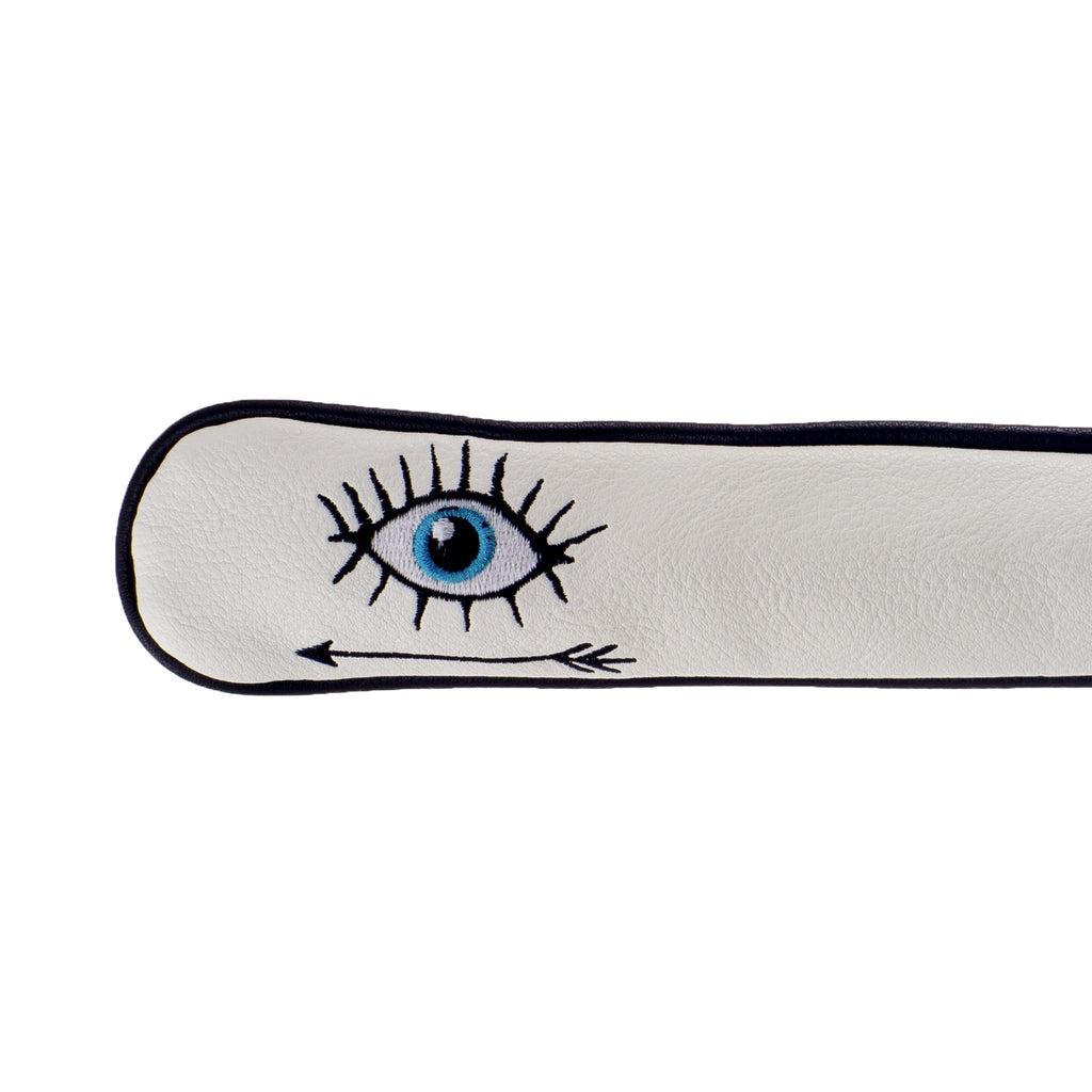 Eye and Arrow Golf Alignment Stick Cover White | 19th Hole Custom Shop