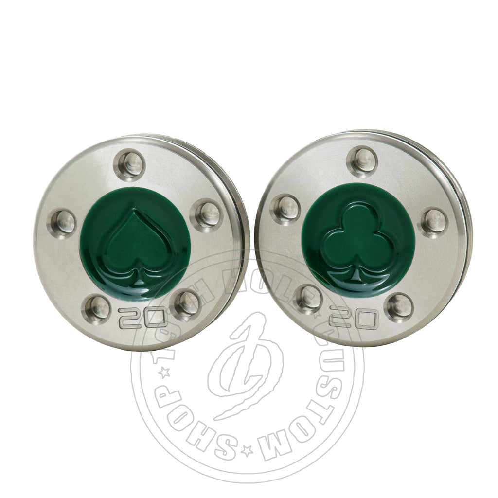 Green Play Card Spades Clubs Scotty Cameron Putter Weights | 19th Hole Custom Shop