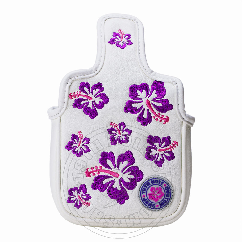 Purple Hibiscus Scotty Cameron Mallet Putter Headcover | 19th Hole Custom Shop