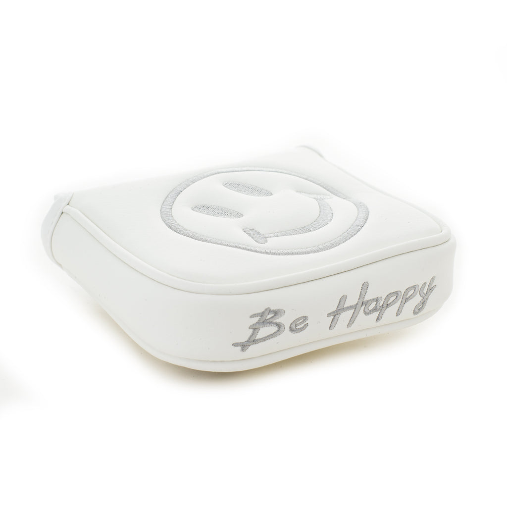 White Smile Face Odyssey 2 Ball Mallet Putter Head cover | 19th Hole Custom Shop