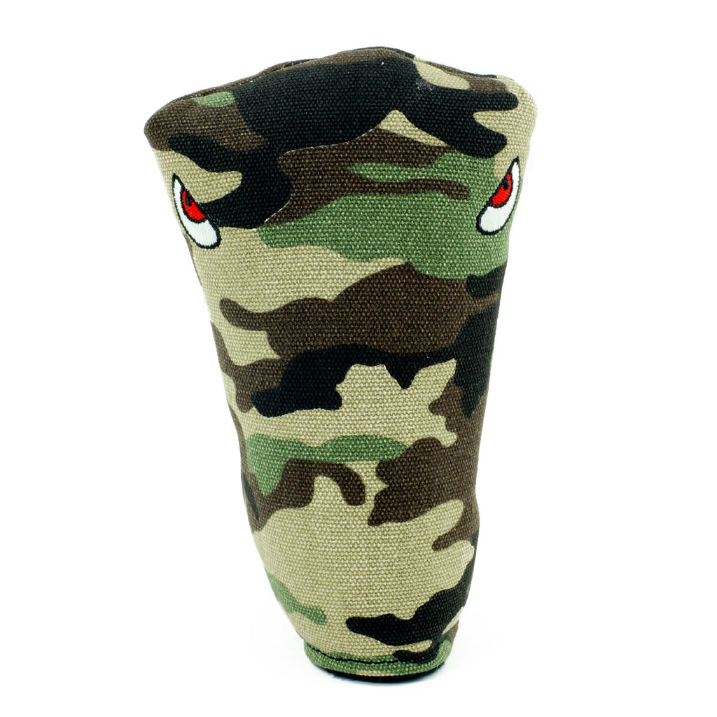 Camouflage Canvas Shark Mouth TaylorMade Blade & Mid Mallet Putter Head Cover | 19th Hole Custom Shop
