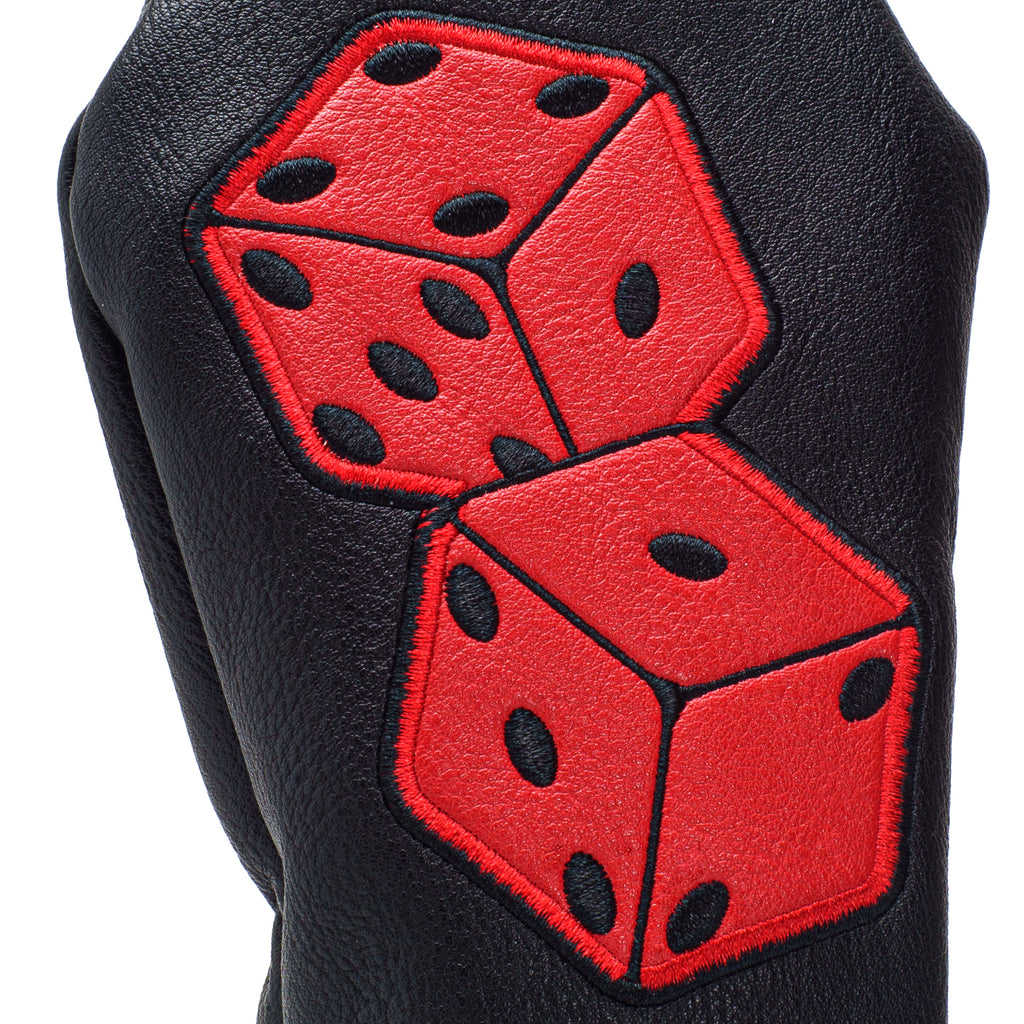 Black Playing Card Dices Golf Fairway Wood Head cover - 19thHoleCustomShop