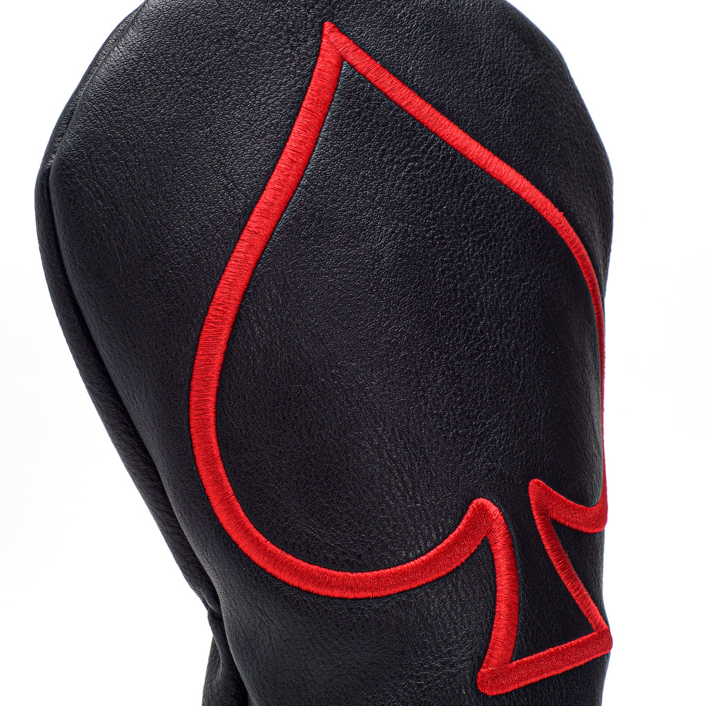 Black Playing Card Spade Golf Driver Head cover - 19thHoleCustomShop