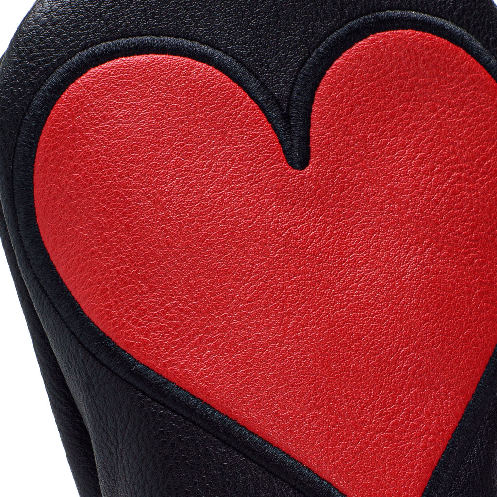 Black Playing Card Hearts Golf Fairway Wood Head cover - 19thHoleCustomShop