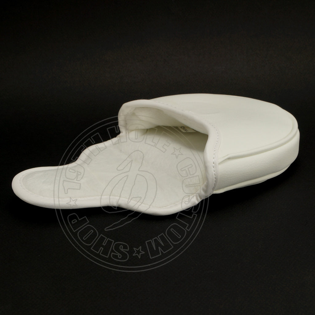 White Hibiscus magnetic Golf Mallet Putter Head Cover | 19th Hole Custom Shop