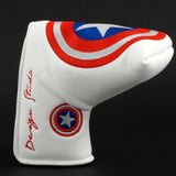 American Shield Blade Putter Head cover, White