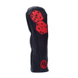 Black Playing Card Dices Golf Fairway Wood Head cover - 19thHoleCustomShop