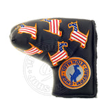 Black US Flag Scottie Dog Scotty Cameron Blade Mid Mallet Putter | 19th Hole Custom Shop