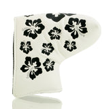 White Hibiscus Scotty Cameron Blade Mid Mallet Putter Head Cover | 19th Hole Custom Shop