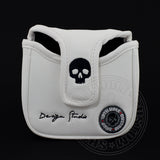 White Skull & Roses TaylorMade Mallet Putter Head cover  | 19th Hole Custom Shop