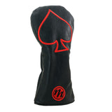 Black Playing Card Golf Driver Head covers | 19thHoleCustomShop