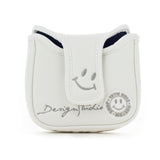 White Smile Face TaylorMade Spider Mallet Putter Head cover | 19th Hole Custom Shop