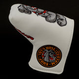 White Bulldog Head Cover for Scotty Cameron Blade and Mid Mallet Putter | 19th Hole Custom Shop
