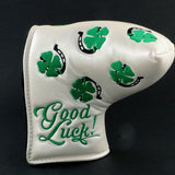 White Clover & Horseshoe TaylorMade Blade & Mid Mallet Putter Head Cover | 19th Hole Custom Shop