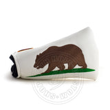 California Republic Bear Flag Cobra Blade and Mid Mallet Putter Head cover | 19th Hole Custom Shop